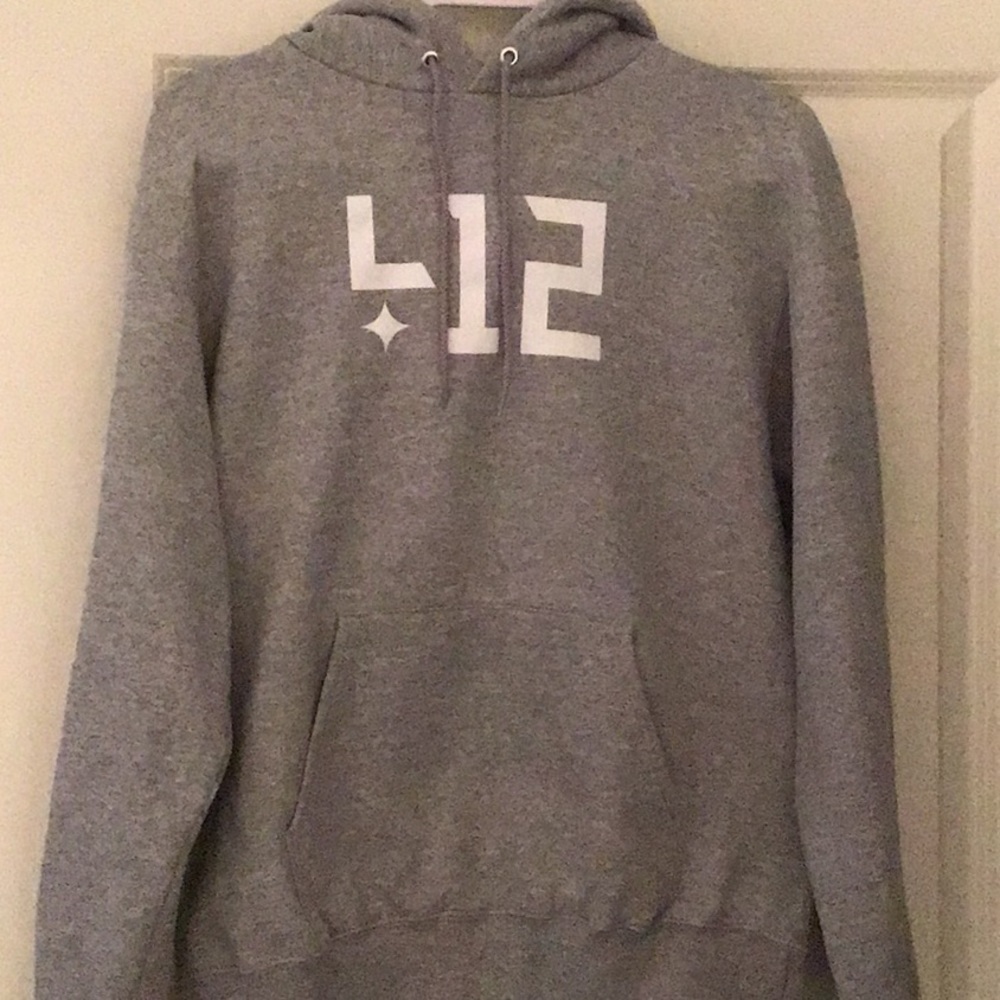 412 Grey hoodie sweatshirt